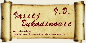 Vasilj Dukadinović vizit kartica